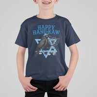 Funny Hanukkah Crow T Shirt For Kid Happy Hanukaw Jewish Holiday Chanukah Menorah - Wonder Print Shop