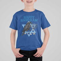 Funny Hanukkah Crow T Shirt For Kid Happy Hanukaw Jewish Holiday Chanukah Menorah - Wonder Print Shop