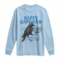 Funny Hanukkah Crow Long Sleeve Shirt Happy Hanukaw Jewish Holiday Chanukah Menorah - Wonder Print Shop