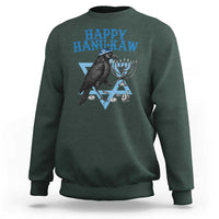 Funny Hanukkah Crow Sweatshirt Happy Hanukaw Jewish Holiday Chanukah Menorah - Wonder Print Shop