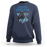 Funny Hanukkah Crow Sweatshirt Happy Hanukaw Jewish Holiday Chanukah Menorah - Wonder Print Shop