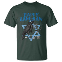 Funny Hanukkah Crow T Shirt Happy Hanukaw Jewish Holiday Chanukah Menorah - Wonder Print Shop