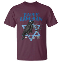 Funny Hanukkah Crow T Shirt Happy Hanukaw Jewish Holiday Chanukah Menorah - Wonder Print Shop