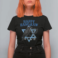 Funny Hanukkah Crow T Shirt For Women Happy Hanukaw Jewish Holiday Chanukah Menorah - Wonder Print Shop