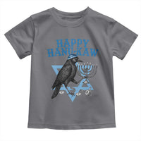 Funny Hanukkah Crow Toddler T Shirt Happy Hanukaw Jewish Holiday Chanukah Menorah - Wonder Print Shop