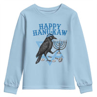 Funny Hanukkah Crow Youth Sweatshirt Happy Hanukaw Jewish Holiday Chanukah Menorah - Wonder Print Shop