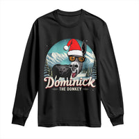 Christmas Italian Donkey Long Sleeve Shirt Funny Domick The Donkey Holiday Xmas - Wonder Print Shop