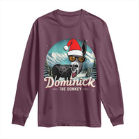 Christmas Italian Donkey Long Sleeve Shirt Funny Domick The Donkey Holiday Xmas - Wonder Print Shop