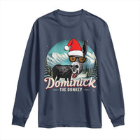 Christmas Italian Donkey Long Sleeve Shirt Funny Domick The Donkey Holiday Xmas - Wonder Print Shop