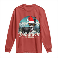 Christmas Italian Donkey Long Sleeve Shirt Funny Domick The Donkey Holiday Xmas - Wonder Print Shop