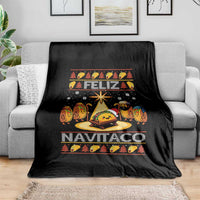 Funny Tacos Christmas Nativity Scene Throw Blanket Feliz Navitaco Mexican Food - Wonder Print Shop