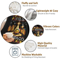 Funny Tacos Christmas Nativity Scene Throw Blanket Feliz Navitaco Mexican Food - Wonder Print Shop