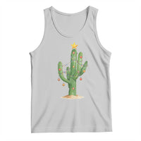 Funny Cactus Christmas Xmas Trees Lights Santa Hat Cactus Lovers Tank Top - Wonder Print Shop