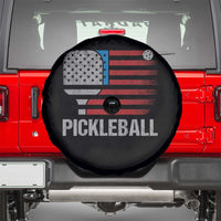 Pickleball Lover Vintage American Flag Spare Tire Cover 4th of July - Wonder Print Shop