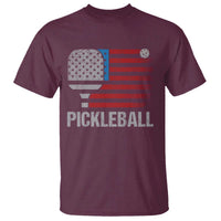 Pickleball Lover Vintage American Flag T Shirt 4th of July - Wonder Print Shop