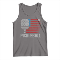 Pickleball Lover Vintage American Flag Tank Top 4th of July - Wonder Print Shop