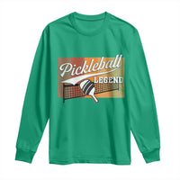 Funny Pickleball Legend Long Sleeve Shirt Pickleball Player Retro Sport Lover - Wonder Print Shop