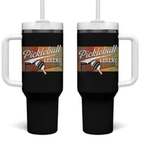 Funny Pickleball Legend Tumbler With Handle Pickleball Player Retro Sport Lover - Wonder Print Shop