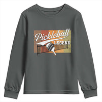Funny Pickleball Legend Youth Sweatshirt Pickleball Player Retro Sport Lover - Wonder Print Shop