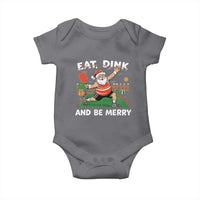 Funny Christmas Pickleball Baby Onesie Eat Dink And Be Merry Xmas Santa - Wonder Print Shop