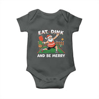 Funny Christmas Pickleball Baby Onesie Eat Dink And Be Merry Xmas Santa - Wonder Print Shop