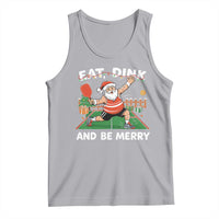 Funny Christmas Pickleball Tank Top Eat Dink And Be Merry Xmas Santa - Wonder Print Shop