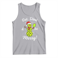 Funny Christmas Pickleball Tank Top Eat Dink And Be Merry Snowman - Wonder Print Shop