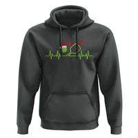 Funny Christmas Pickleball Heartbeat Santa Hat Hoodie - Wonder Print Shop
