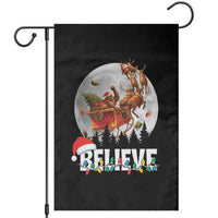 Funny Bigfoot Christmas Garden Flag Believe Santa Sasquatch Xmas Reindeer Sleigh - Wonder Print Shop