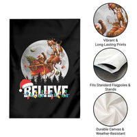 Funny Bigfoot Christmas Garden Flag Believe Santa Sasquatch Xmas Reindeer Sleigh - Wonder Print Shop
