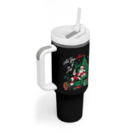 Funny Santa Ask Your Mom If I Am Real Tumbler With Handle Funny Dirty Xmas Inappropriate Adult Humor - Wonder Print Shop