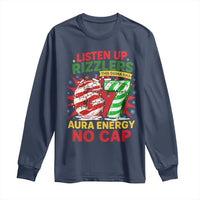 Funny Christmas 67 Meme Long Sleeve Shirt Listen Up Rizzlers This Sigma Has 67 Aura Energy No Cap - Wonder Print Shop