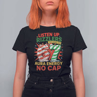 Funny Christmas 67 Meme T Shirt For Women Listen Up Rizzlers This Sigma Has 67 Aura Energy No Cap - Wonder Print Shop