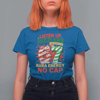 Funny Christmas 67 Meme T Shirt For Women Listen Up Rizzlers This Sigma Has 67 Aura Energy No Cap - Wonder Print Shop
