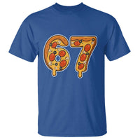Funny 67 Pizza Lover T Shirt Six Seven Gen Alpha Slang - Wonder Print Shop