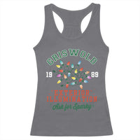 Funny Christmas Griswold Exterior Illumination Racerback Tank Top Ask For Sparky Xmas Movie - Wonder Print Shop