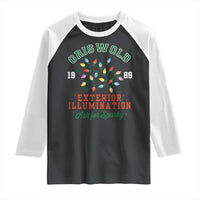 Funny Christmas Griswold Exterior Illumination Raglan Shirt Ask For Sparky Xmas Movie - Wonder Print Shop