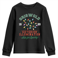 Funny Christmas Griswold Exterior Illumination Youth Sweatshirt Ask For Sparky Xmas Movie - Wonder Print Shop