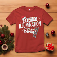 Funny Christmas Exterior Illumination Expert T Shirt Xmas Lights Decorator - Wonder Print Shop