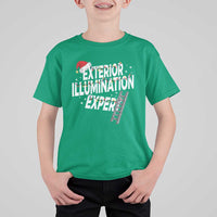 Funny Christmas Exterior Illumination Expert T Shirt For Kid Xmas Lights Decorator - Wonder Print Shop