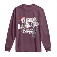 Funny Christmas Exterior Illumination Expert Long Sleeve Shirt Xmas Lights Decorator - Wonder Print Shop