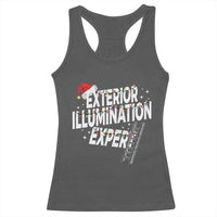 Funny Christmas Exterior Illumination Expert Racerback Tank Top Xmas Lights Decorator - Wonder Print Shop