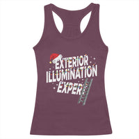Funny Christmas Exterior Illumination Expert Racerback Tank Top Xmas Lights Decorator - Wonder Print Shop