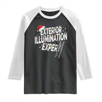 Funny Christmas Exterior Illumination Expert Raglan Shirt Xmas Lights Decorator - Wonder Print Shop