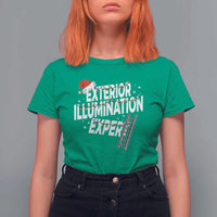 Funny Christmas Exterior Illumination Expert T Shirt For Women Xmas Lights Decorator - Wonder Print Shop