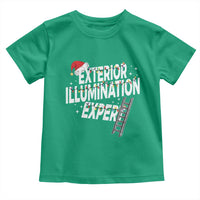 Funny Christmas Exterior Illumination Expert Toddler T Shirt Xmas Lights Decorator - Wonder Print Shop
