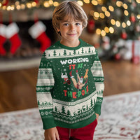 Funny Xmas Naughty Santa Ugly Christmas Sweater Working It At The Pole - Wonder Print Shop