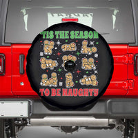 Funny Xmas Tis The Season To Be Naughty Spare Tire Cover Xmas Adult Humor Gingerbread - Wonder Print Shop