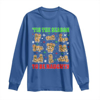 Funny Xmas Tis The Season To Be Naughty Long Sleeve Shirt Xmas Adult Humor Gingerbread - Wonder Print Shop