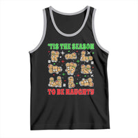 Funny Xmas Tis The Season To Be Naughty Tank Top Xmas Adult Humor Gingerbread - Wonder Print Shop